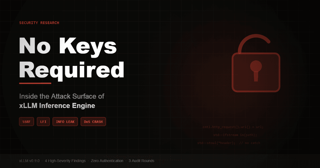 No Keys Required: Inside the Attack Surface of xLLM